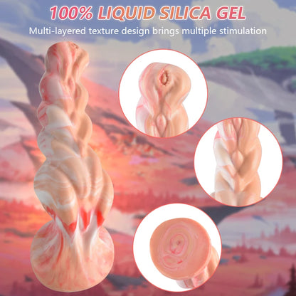 TwistBeast X – Monster Spiral Dildo with Suction Base & Stretch Challenge 🐍💦🔗