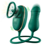 VibeLust Duo – Nipple Sucker & Pulsing Dildo Set 💚👅💥