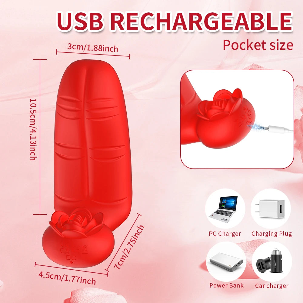 RoseGlow Dual Motor G-Spot Vibrator 🌹🔥