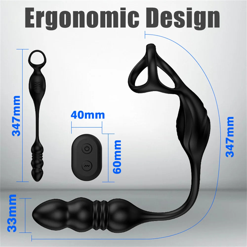 ThunderDrive 4-in-1 Prostate Thruster & Cock Ring Combo 🔥💥🍑