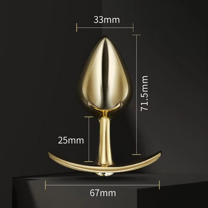 GoldRush – Luxe Crystal Steel Anal Plug ✨🍑💎