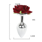 Rosé Bloom – Romantic Stainless Steel Anal Plug 🌹✨🍑