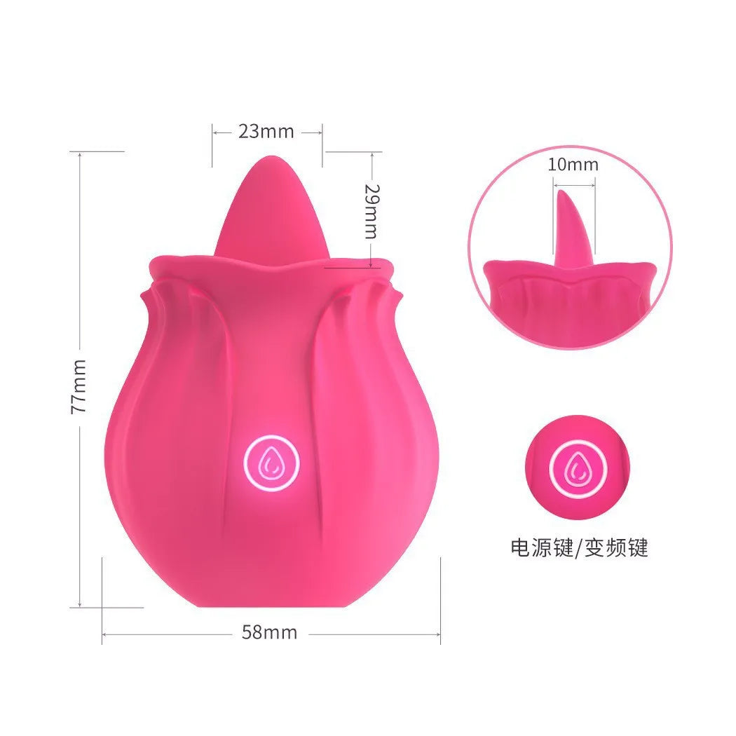Blush Rose Tongue Vibrator 🌸