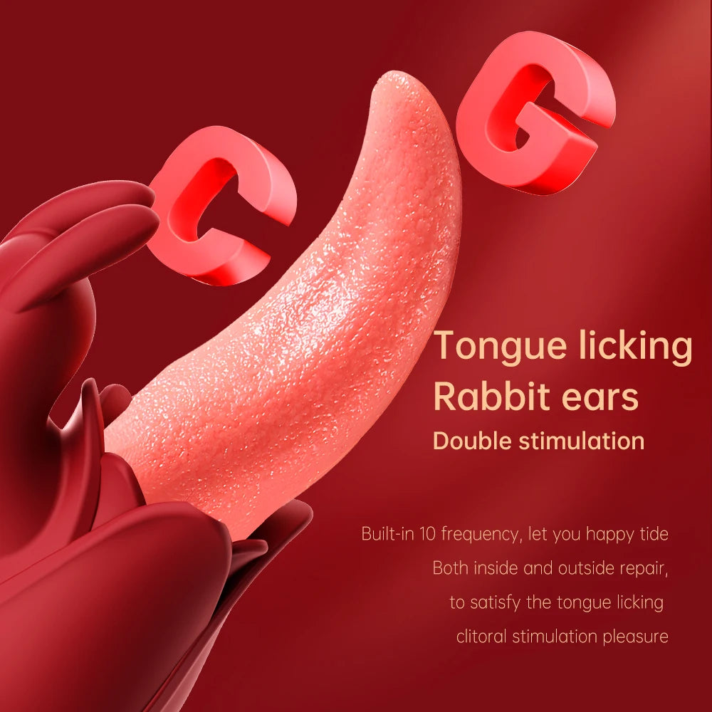 Mia Junior – Rabbit Ears & Tongue Licking Vibrator 💋