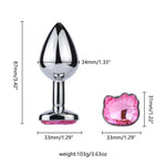 Kitty Jewel – Ice & Fire Metal Butt Plug Set 💎🔥❄️