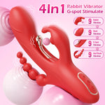 VibeRush Trio – 4-in-1 Rabbit with Beaded Tail 🐰💦
