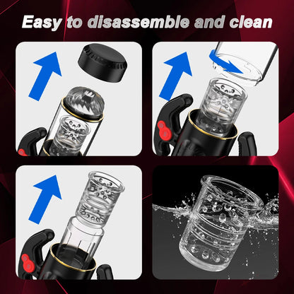 Dual-Handle PowerStroke 3-in-1 Masturbator 🔥🎧
