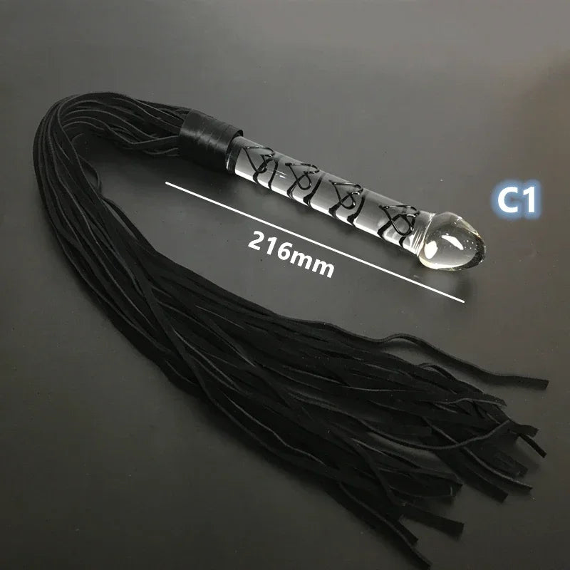 Velvet Punisher – Dual-Play Glass Flogger