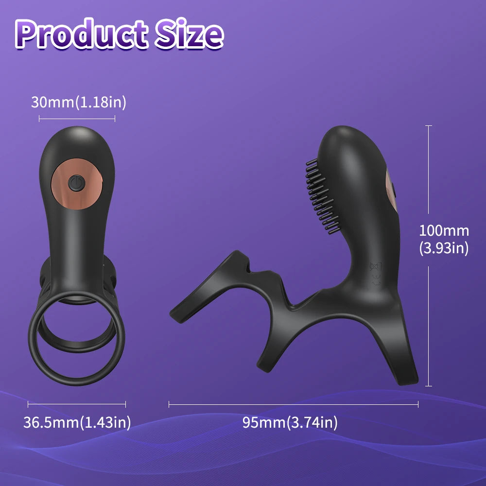 Vibrashock Remote Triple Ring Vibrator 🔥