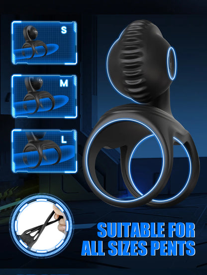 TurboGrip 2-in-1 Vibrating Cock Ring 🔥