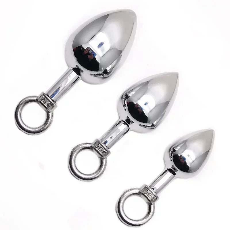 Steel Tease – Metal Ring Anal Plug Set 🔗❄️🍑