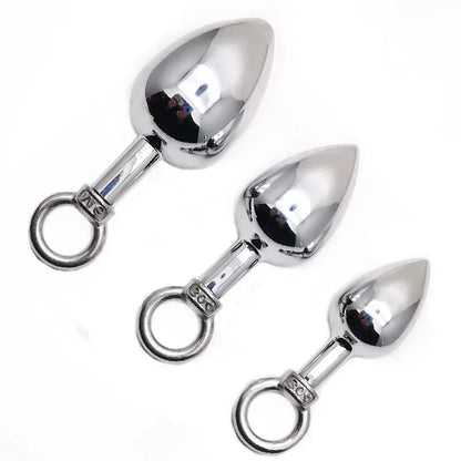 Steel Tease – Metal Ring Anal Plug Set 🔗❄️🍑
