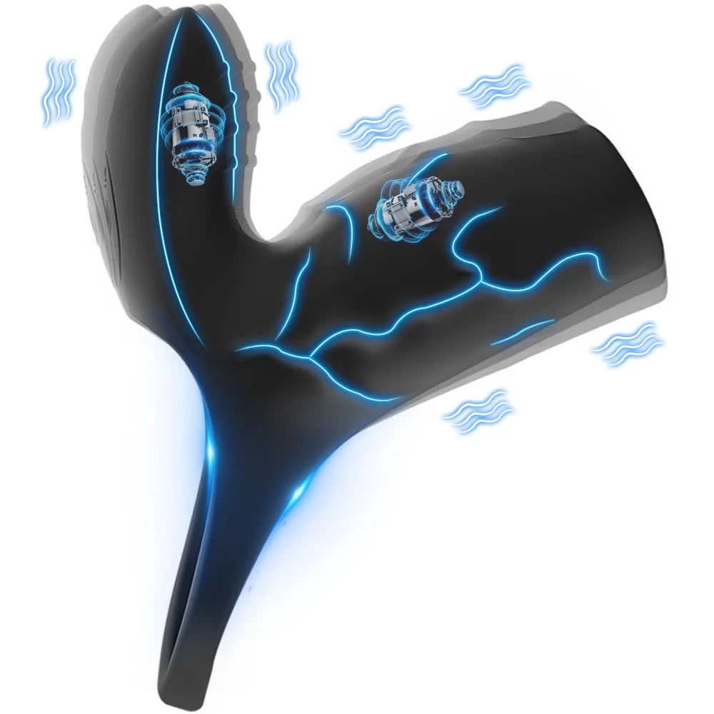 Black Thunder Dual-Ring Vibrator 🔥