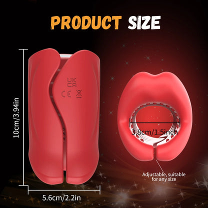Red Lip Tease – App-Controlled Vibrating Mouth Trainer 💋📱🔥