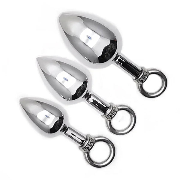 Steel Tease – Metal Ring Anal Plug Set 🔗❄️🍑