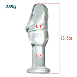 Crystal Thruster – Glass Dildo Plug with Bold Curves 💎🍯🔥