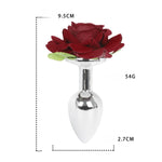 Rosé Bloom – Romantic Stainless Steel Anal Plug 🌹✨🍑