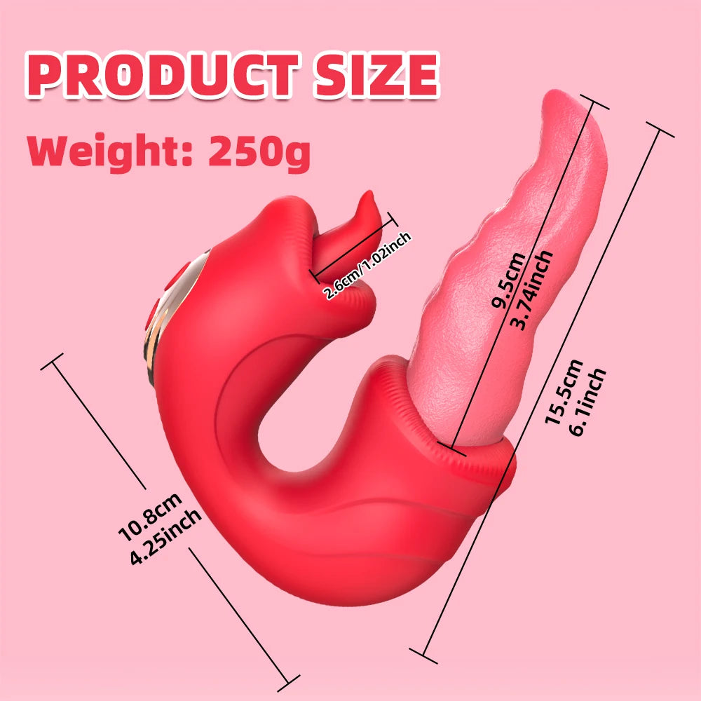 360° Rotating Tongue Vibrator with App Control🔥