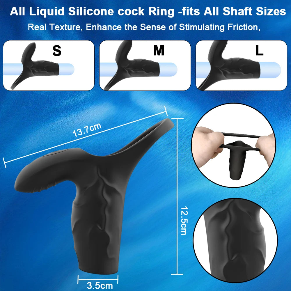 Black Thunder Dual-Ring Vibrator 🔥