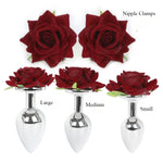 Rosé Bloom – Romantic Stainless Steel Anal Plug 🌹✨🍑