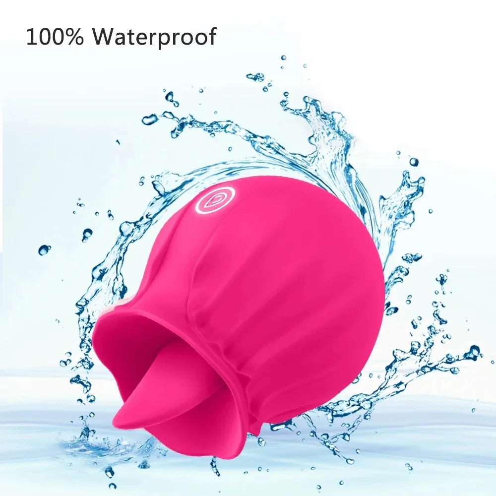 Blush Rose Tongue Vibrator 🌸
