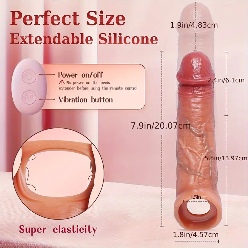 PowerLength – Vibrating Penis Sleeve for Bigger Feel & Deeper Satisfaction ⬆️🍆💦