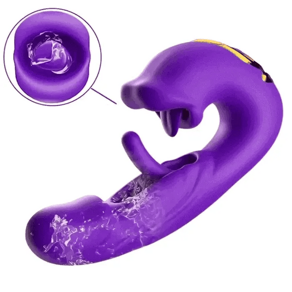 ThrustFever 3-in-1 Tongue-Thrusting Vibrator 😈💜