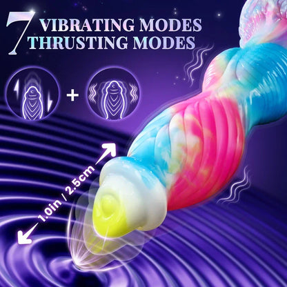 RainbowRage X – ColorStorm Fantasy Dildo with 49 Vibe+Thrust Combos 🌈💥🦄💖