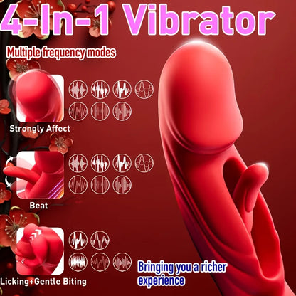 ThrustFever 3-in-1 Tongue-Thrusting Vibrator 😈💜