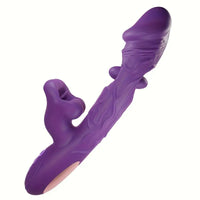 DualLips Flicker Tongue & Girth Grip Vibrator 💦🔥