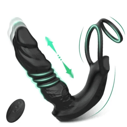 VibeDepth Gay Edition – Telescopic P-Spot Banger with Dual Ring Grip & App Control 💥🍆📱