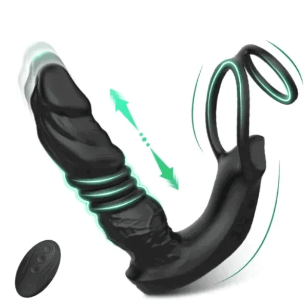 VibeDepth Gay Edition – Telescopic P-Spot Banger with Dual Ring Grip & App Control 💥🍆📱