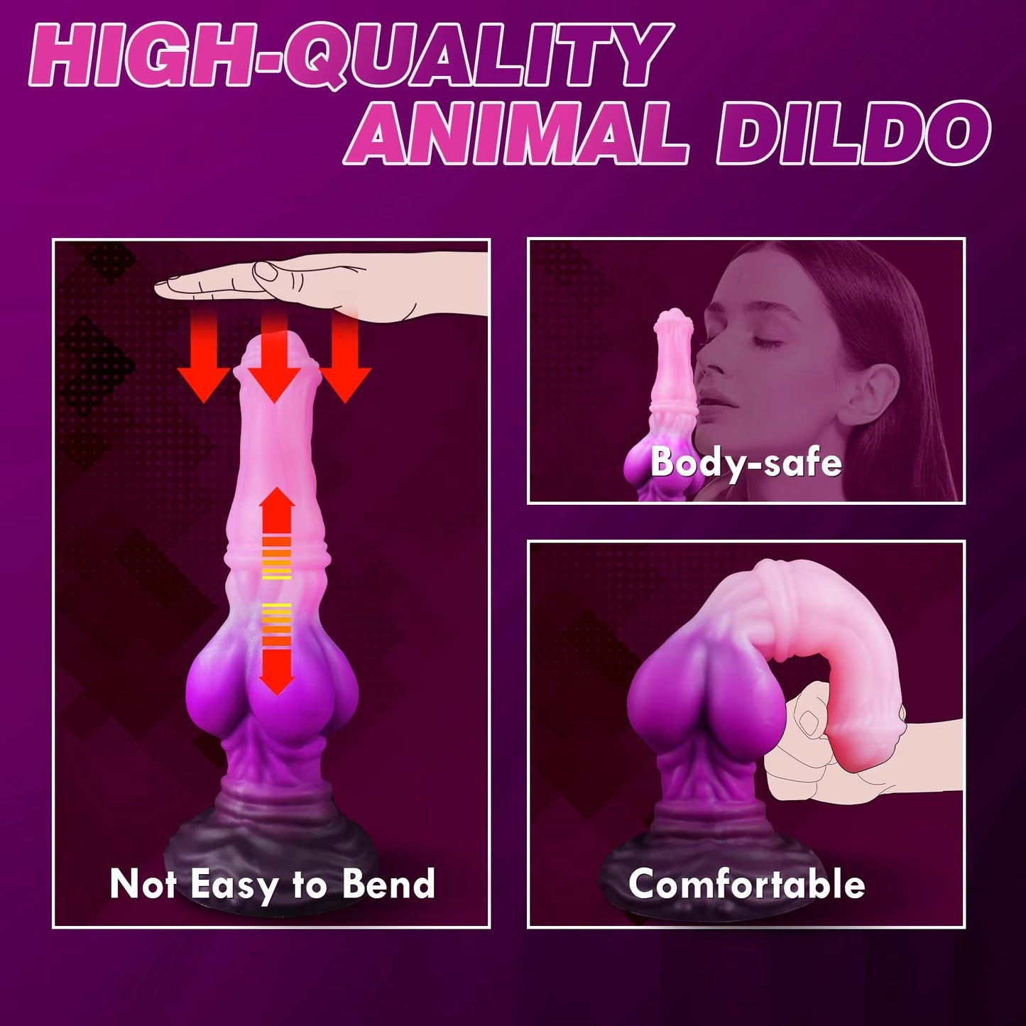 Beast Grip Knotted Dildo – Bold, Bumpy & Unleashed 💦🐾