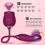 VelviRose X – Rose Suction Clit Stimulator with 10 Vibe Modes & Flexible Shaft 🌹💚