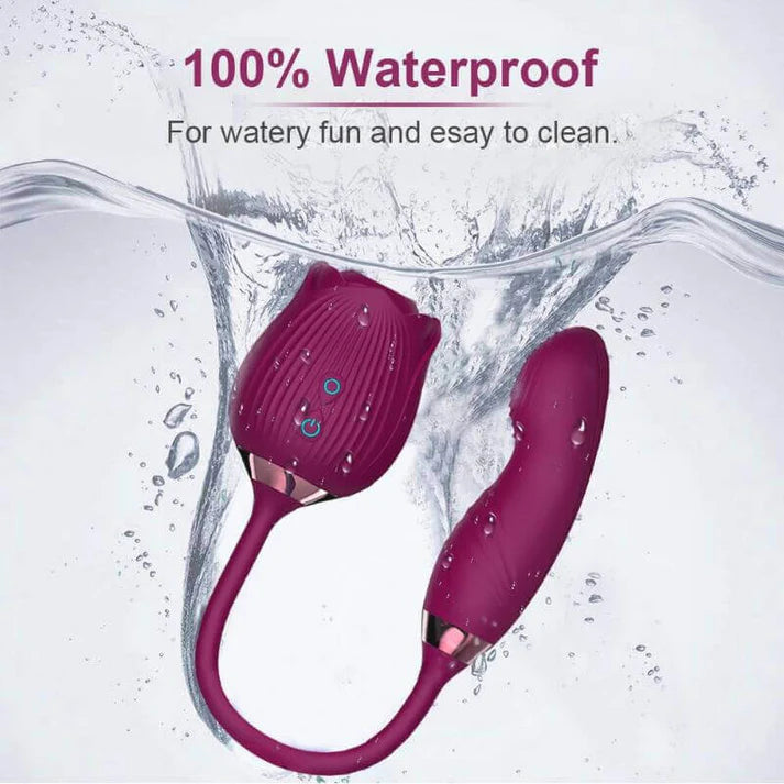 VelviRose X – Rose Suction Clit Stimulator with 10 Vibe Modes & Flexible Shaft 🌹💚